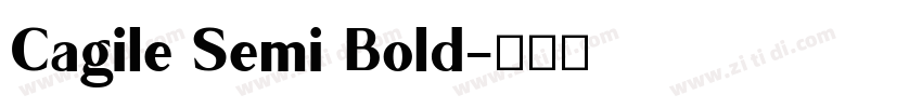 Cagile Semi Bold字体转换